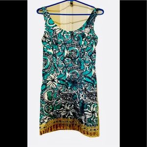 Lilly Pulitzer sleeveless dress gold tassel trim